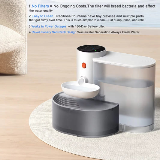 Smart Wireless cat Water Fountain Rechargeable, Large Capacity, Silent automatic drinking fountain,environmentally friendly - Zi_toolsSmart Wireless cat Water Fountain Rechargeable, Large Capacity, Silent automatic drinking fountain,environmentally friendlyZi_tools