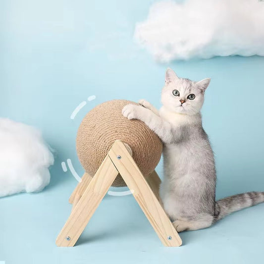 Cat Scratching Ball Toy Kitten Sisal Rope Ball Board Grinding Paws Toys Cats Scratcher Wear - Resistant Pet Furniture Supplies - Zi_toolsCat Scratching Ball Toy Kitten Sisal Rope Ball Board Grinding Paws Toys Cats Scratcher Wear - Resistant Pet Furniture SuppliesZi_tools